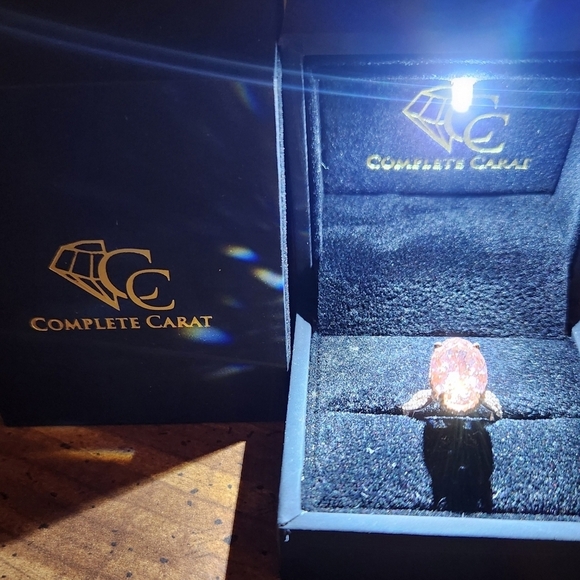 7.27ct 14k Rose Gold Custom Designed Pink Lab Diamond Engagement Ring Size 5 ✨💍 - Picture 5 of 10